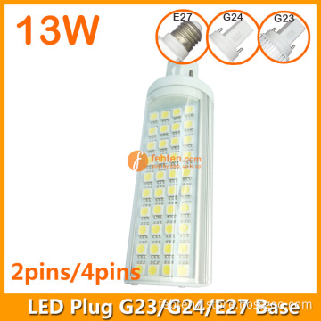 13W LED Plug Lamp G23/G24/E27 Round Shape